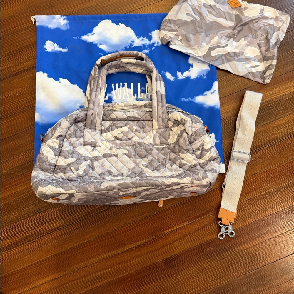 MZ Wallace grey camouflage Travel Jimmy tote
